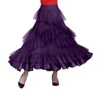 Jupe Longue en Tulle pour Femme,Jupe De Danse Moderne Fluide en Tulle pour La Pratique du Tango Et du Chacha Ainsi Que pour Les Danses Sociales Parfaite pour La Danse Latine Le Tango Et Le Chacha