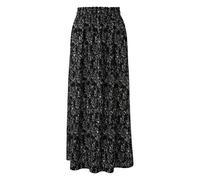 Jupe longue en viscose taille haute élastiquée femme QS Noir 32