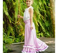 Jupe longue été 2-en-1 jersey et ibiza rose violet 14/16A