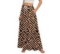 Jupe Longue Femme Boheme Ete Hawaienne Jupes Femme Chic et Elegant Taille Haute Mode