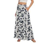Jupe Longue Femme Boheme Ete Hawaienne Jupes Femme Chic et Elegant Taille Haute Mode