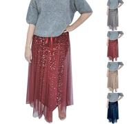 Jupe Longue Femme Ete Fluide, Jupe Longue Tulle Paillette Femme, Jupes A Nouer Nœud Papillon Jupon Transparent Dress Chic Et Élégant Jupes Slim Fit Jupon Grande Taille Chic Et Élégant Dress