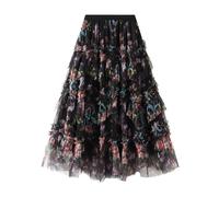 Jupe Longue Femme - Mi-Longue - Fleurs Imprimée - Maille - Velours Côtelé - Jupe Danse - Fête - Vacances - Costume - Demi-Jupes - Jupe Velours Côtelé - Generic