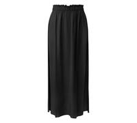 Jupe longue fluide en viscose taille élastiquée femme QS Noir 32