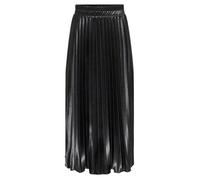Jupe longue noire unie avec une coupe droite et une taille élastiquée L