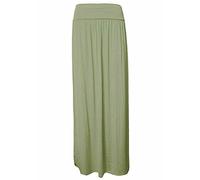 Jupe longue plissée élégante et confortable pour femme Taille haute, kaki, 48-50