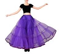 Jupe Longue sans Os Big Swing pour Femme Jupon Jupe Paillette Danse Orientale Deguisement Carnaval Femme Maquillage Carnaval