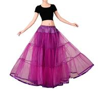 Jupe Longue sans Os Big Swing pour Femme Jupon Jupe Paillette Danse Orientale Deguisement Carnaval Femme Maquillage Carnaval
