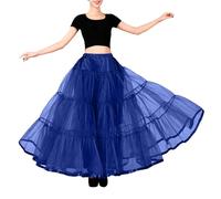 Jupe Longue sans Os Big Swing pour Femme Jupon Jupe Paillette Danse Orientale Deguisement Carnaval Femme Maquillage Carnaval