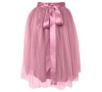 Jupe Longue Tulle Femme, Jupe Plissée Courte, Jupe Midi À Volants avec Superposition De Maille Élégante, Jupe Tendance avec Ourlet Souple Et Fluide pour Un Usage Quotidien Et