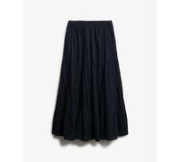 Superdry Jupe longue maxi à volants Noir M Femme