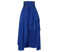 Jupe Medieval Femme Longue Gothique Jupe Lien Noué Renaissance Victorienne Dame Robe Steampunk Taille Haute Carnaval Festival Cosplay Robe Médiévale Gothique pour Halloween Carnaval Cosplay FêTe