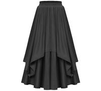 Jupe Médiévale Femme Longue Gothique Jupe Renaissance Victorienne Dame Robe Steampunk Taille Haute Carnaval Festival Cosplay Robe Medievale Gothique pour Halloween Carnaval Cosplay FêTe Pas Cher