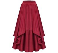 Jupe Médiévale Femme Longue Gothique Jupe Renaissance Victorienne Dame Robe Steampunk Taille Haute Carnaval Festival Cosplay Robe Medievale Gothique pour Halloween Carnaval Cosplay FêTe Pas Cher