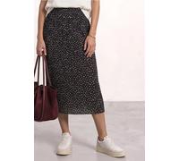 Jupe mi-longue en mesh à effet plissé