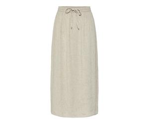 Jupe mi-longue femme Pieces Pia Blanc S