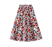 Jupe Mi Longue ImpriméE pour Femme Mode ÉLastique Taille Haute Jupe Plissee Jupe TrapèZe avec Doublure IntéRieure Jupe Femme Chic Elegant Confortable Respirant D'éTé ExtéRieur DéContractéE