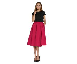 Jupe midi Ã©vasÃ©e femme Nife Rouge 34