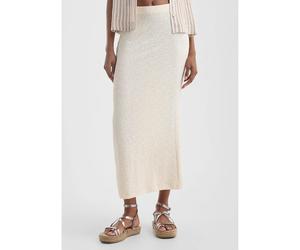 Jupe midi ajustÃ©e en jersey texturÃ© femme QS Interlock Beige 44