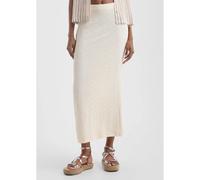 Jupe midi ajustée en jersey texturé femme QS Interlock Beige 40