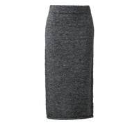 Jupe midi ajustée en maille chinée femme QS Gris 38