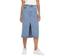 Jupe midi en denim bleu clair taille haute 5 poches - ONLY S