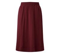 Jupe midi en jersey doux avec taille Ã©lastiquÃ©e et ourlet Ã franges femme s.Oliver Rouge 42