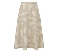 Jupe midi en lin mélangé coupe en A à poches latérales femme COMMA Blanc 34