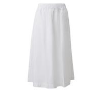 Jupe midi en popeline Ã coupe trapÃšze avec taille Ã©lastiquÃ©e femme s.Oliver Blanc 44
