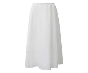Jupe midi en popeline extensible coupe Ã©vasÃ©e Ã poches italiennes femme COMMA Blanc 40
