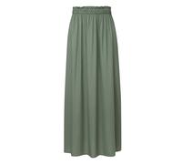 Jupe midi en viscose taille haute Ã©lastiquÃ©e femme QS Vert 32