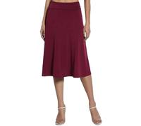 Jupe midi évasée avec élastique à la taille, légère, à enfiler pour femmes Perruque Rock and Roll, rouge, XXL
