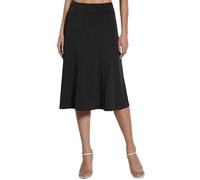 Jupe midi évasée avec élastique à la taille, légère, à enfiler pour femmes Perruque Roll, Noir , M