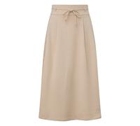 Jupe midi évasée en lyocell mélangé à ceinture à nouer femme COMMA Beige 48
