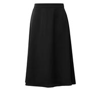 Jupe midi fluide en satin taille élastiquée femme QS Noir 32