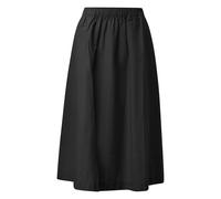 Jupe midi forme A en popeline avec fronces femme s.Oliver Noir 50