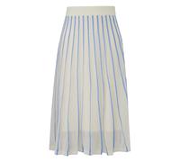 Jupe midi plissÃ©e en maille fine Ã rayures texturÃ©es femme COMMA Blanc 34