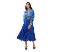 Jupe midi plissÃ©e femme Derhy Velma Bleu L