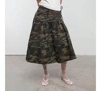 Jupe midi portefeuille à taille basse en jean camouflage avec nœud sur le côté/Y2K printemps pour femmes. Jolies jupes sexy pour femmes pour sortir, fête, rave, festival, été, concert L,M,S,XL,XSTout 