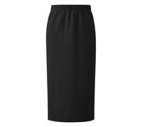 Jupe midi structurÃ©e avec fente et taille Ã©lastiquÃ©e femme s.Oliver Noir 46