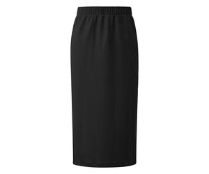 Jupe midi structurÃ©e avec fente et taille Ã©lastiquÃ©e femme s.Oliver Noir 48