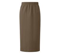 Jupe midi structurée avec fente et taille élastiquée femme s.Oliver Marron 34