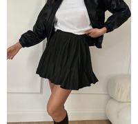 Jupe mini noire à volants, jupe plissée taille haute, jupe noire sexy, mini-jupe noire. Jupe courte pour bal de promo, vêtements d'automne, mini-jupe, concert d'hiver pour femmes L,M,S,XL,XSUnicoloreP