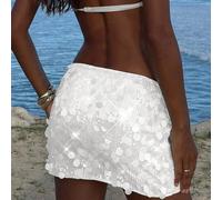 Jupe mini très courte d'été fashion, taille basse, de couleur unie avec perles, pour femmes L,M,S,XL,XS,XXL,XXS,XXXL,XXXXLTout ImpriméSequins