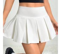 Jupe mini ultra-courte plissée en tricot mignonne pour les préadolescentes en été 8Y,9Y,10Y,11Y,12YUnicolorePolyester