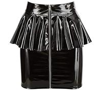 Jupe noire en vinyle avec peplum, XL 0,381 kg