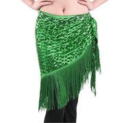 Jupe Paillette Femme Costume De Danse du Ventre pour Femmes Jupes Paillettes Enveloppées de Franges Jupes de Franges Rave du Ventre Ethnique Indienne Tenue De Belly Dance pour Femmes et Filles