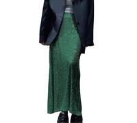 Jupe Paillette Femme,Haut Paillettes Femme,Rave,Jupe Paillette,Crop Top,Belly Dance Costume,Danse Du Ventre,Carnival Costume,Top Festival,Brillante,Tailleurs-Jupes,À Franges,Tenue Coachella,vert