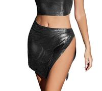 Jupe Paillette Femme Jupe Sequin Short A Paillette Paillettes Leopard Pirate Sequins Tenue Festival Jaune À Doré Franges Volant Mini 2Xl Rose Belly Dance Costume Verte Rouge Noir Froufrou Bouffante