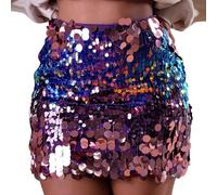 Jupe Paillette Jupe Sequin Froufrou Femme Rose Danse Orientale Leopard Short Verte Pirate Patineuse Mini Volant Doree Rave Paillettes Tenue Festival Xl Ruffle Waterfall High Low Maxi Skirt Belly